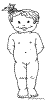 Colorea esta l&aacute;mina sobre Las Partes del Cuerpo. Pintar el Cuerpo Humano de una ni&ntilde;a.